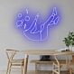 Schwebende Figur im Weltraum Neon LED Neonschild