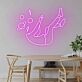 Schwebende Figur im Weltraum LED-Neonschild