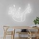 Schwebende Figur im Weltraum Neon LED Neonschild