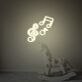Violinschlüssel mit Noten als LED-Neonschild