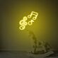 Violinschlüssel mit Noten als LED-Neonschild