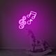 Violinschlüssel mit Noten als LED-Neonschild