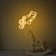 Violinschlüssel mit Noten als LED-Neonschild