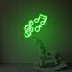 Violinschlüssel mit Noten als LED-Neonschild