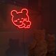Happy Bear And Heart Neon Sign Lights Night Lamp Led Neon Sign Light For Home Party