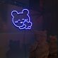 Happy Bear And Heart Neon Sign Lights Night Lamp Led Neon Sign Light For Home Party