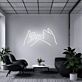 Hände mit kleinem Finger Schwur LED-Neonschild Wohnzimmer Büro