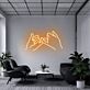 Hände mit kleinem Finger Schwur LED-Neonschild Wohnzimmer Büro