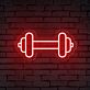 Hantel LED Neonschild für Fitnessstudio Home Gym und moderne Wanddekoration