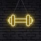 Hantel LED Neonschild für Fitnessstudio Home Gym und moderne Wanddekoration