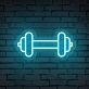 Hantel LED Neonschild für Fitnessstudio Home Gym und moderne Wanddekoration