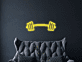 Hantel LED Neonschild für Home Gym Fitnessraum und moderne Wanddekoration