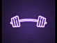 Hantel LED Neonschild für Home Gym Fitnessraum und moderne Wanddekoration