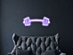 Hantel LED Neonschild für Home Gym Fitnessraum und moderne Wanddekoration
