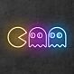 Pac-Man und Geister LED-Neonschild Wohnzimmer Gaming Room