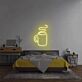 Kaffeetasse mit Dampf als LED-Neonschild