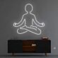 Meditierende Figur im Lotussitz LED-Neonschild Wohnzimmer Yoga Studio