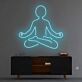 Meditierende Figur im Lotussitz LED-Neonschild Wohnzimmer Yoga Studio