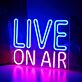 LIVE ON AIR LED-Neonschild für Studio und Streaming