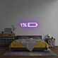 Batteriesymbol mit Prozentanzeige LED Neonschild für Schlafzimmer und Wohnzimmer