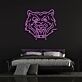 Ausdrucksstarkes Tigerkopf Motiv LED Neonschild im stilisierten Linien Design als moderne Wanddekoration für Schlafzimmer und Wohnräume