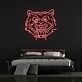 Ausdrucksstarkes Tigerkopf Motiv LED Neonschild im stilisierten Linien Design als moderne Wanddekoration für Schlafzimmer und Wohnräume