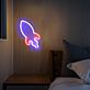 Sanft leuchtendes Raketen LED Neonschild als beruhigende Nachtlicht Wanddekoration für Kinderzimmer Schlafzimmer und gemütliche Abendatmosphäre