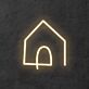 Hauskontur mit Tür LED-Neonschild für Schlafzimmer Wohnzimmer