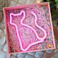 Katze LED Neonschild in Rosa im verspielten Design als leuchtende Wanddekoration für Kinderzimmer Jugendzimmer und Geschenkideen
