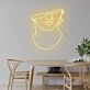 Abstraktes Gesichtsporträt LED-Neonschild Wohnzimmer Esszimmer