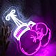 Boxhandschuhe LED Neonschild im modernen Design als leuchtende Wanddekoration für Fitnessraum Home Gym und Jugendzimmer
