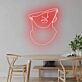 Skulpturales Gesicht als LED-Neonschild