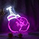 Boxhandschuhe LED Neonschild im modernen Design als leuchtende Wanddekoration für Fitnessraum Home Gym und Jugendzimmer