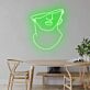 Skulpturales Gesicht als LED-Neonschild