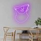 Abstraktes Gesichtsporträt LED-Neonschild Wohnzimmer Esszimmer