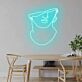 Abstraktes Gesichtsporträt LED-Neonschild Wohnzimmer Esszimmer