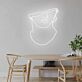 Skulpturales Gesicht als LED-Neonschild
