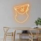 Skulpturales Gesicht als LED-Neonschild