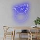 Skulpturales Gesicht als LED-Neonschild