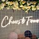 Cheers to Forever LED-Neonschild für Hochzeit Feier