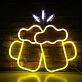 Bierkrüge mit Schaum LED-Neonschild für Bar Club