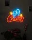 Weingläser LED Neonschild für Bar und Wohnzimmer