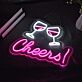 Weingläser LED Neonschild für Bar und Party