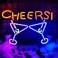 Cocktailgläser LED Neonschild für Bar und Party