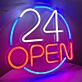 24 OPEN LED-Neonschild für Shop oder Bar