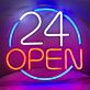 24 OPEN LED-Neonschild für Shop oder Bar