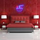 Minimalistisches Ramen LED Neonschild mit Schüssel und Stäbchen Motiv als ruhige Wandbeleuchtung für Schlafzimmer Wohnzimmer und modernes Zuhause