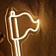 Flaggen LED Neonschild im minimalistischen Design als ruhige Wandbeleuchtung für moderne Wohnräume