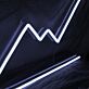 Trend LED Neonschild im minimalistischen Linien Design als ruhige Wandbeleuchtung für moderne Wohn oder Arbeitsräume