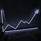 Trend LED Neonschild im minimalistischen Linien Design als ruhige Wandbeleuchtung für moderne Wohn oder Arbeitsräume